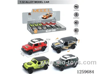 1:32 pull back alloy car 4 colors 12PCS W L/M included battery