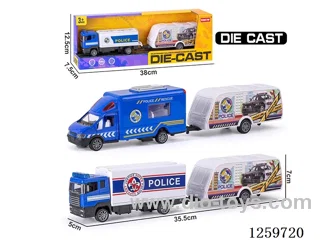1:48 pull back alloy car set 3 mixed