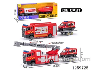 1:48 pull back alloy car set 3 mixed