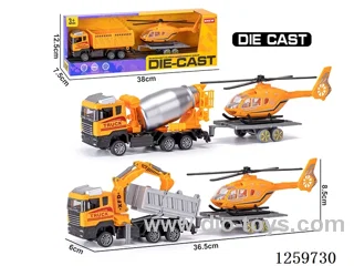 1:48 pull back alloy car set 3 mixed