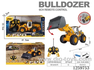 1:18 6ch RC bulldozer (40MHz) with included battery