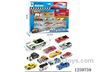 1:64 free wheel alloy car 12PCS