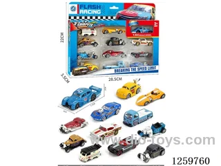 1:64 free wheel alloy car 12PCS