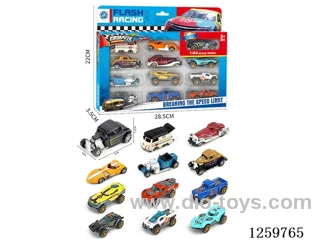 1:64 free wheel alloy car 12PCS
