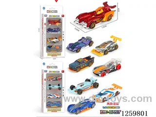 free wheel alloy car 4PCS