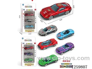 free wheel alloy car 3PCS 2 mixed