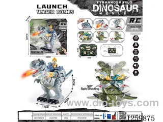 2.4G RC Tyrannosaurus rex W L/M/spray/water bullet included battery 2 colors