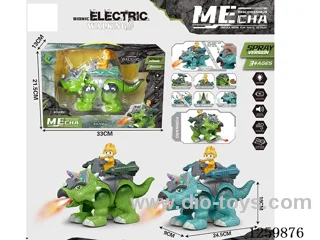 B/O Mecha Triceratops W L/M/spray not included battery 2 colors