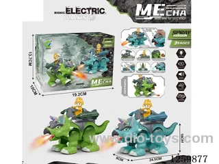 B/O Mecha Triceratops W L/M/spray not included battery 2 colors