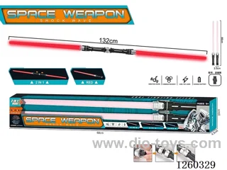 Retractable Space Weapon Electric Lightsaber (Double) not included battery