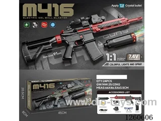 1:1 water bullet gun with light/smoke/ Manual/Automatic Dual Mode included battery