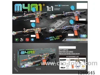 water bullet gun with light/smoke/ Manual/Automatic Dual Mode included battery 4 mixed