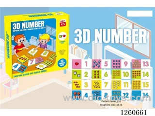 3D magnetic numeric puzzles