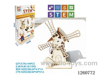 Wooden Electric Windmill House