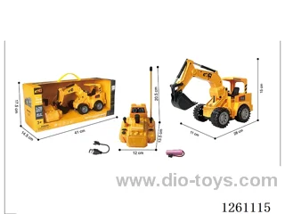 27MHZ 5ch RC engineering vehicles with light included battery