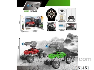 1:16 27MHz 5ch RC car with light/water bullet included battery 2 colors