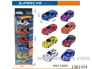 5PCS pull back alloy car