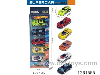 5PCS pull back alloy car