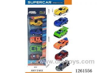 5PCS pull back alloy car