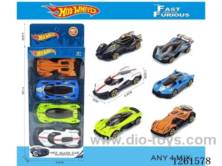 4PCS free wheel alloy car