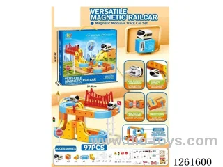 Transformable Magnetic Track Car / 97PCS