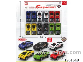 6 types pull back police car (Metal iron shell) 12PCS