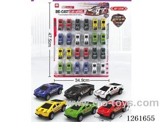6 types pull back police car (Metal iron shell) 24PCS