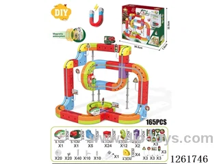 DIY Magnetic Levitation Track (Christmas Edition)(Dual Locomotives)165PCS included battery