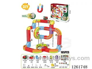 DIY Magnetic Levitation Track (Christmas Edition)(Dual Locomotives)165PCS included battery