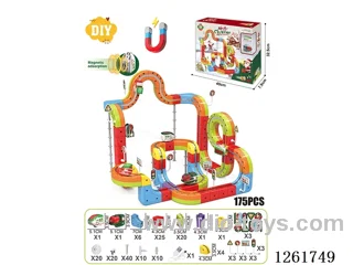 DIY Magnetic Levitation Track (Christmas Edition)(Dual Locomotives)175PCS included battery