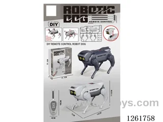 DIY RC robot dog (no spray) (main body 2*AA battery not included, remote controller 2*AG13 battery included)