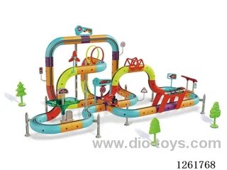 B/O Twist Rail Car 112PCS(1 car W L/M included battery)