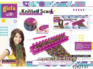 Rainbow Scarf Knitting