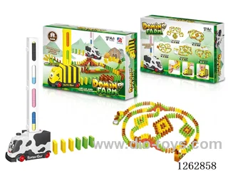 Electric Domino Cow Cart + Arch Bridge Set 100PCS