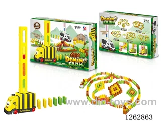 Electric Domino Bee Car + Arch Bridge Set 100PCS