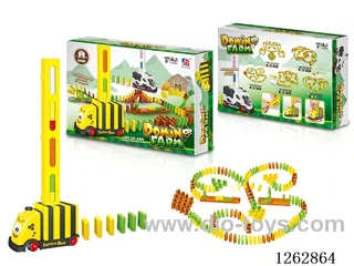 Electric Domino Bee Car + Slingshot Set 100PCS