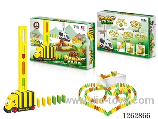Electric Domino Bee Car + Elevator Set 100PCS