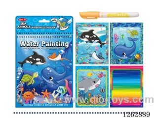 【Ocean Animals】Water-Paint Picture Book