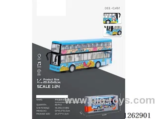 1: 24 pull back alloy double decker bus W L/M(included battery) (CPC) (GCC)