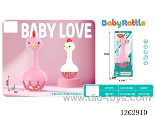 Soft rubber baby holding bell (chicken) 2 colors