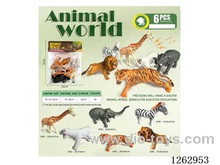 Soft rubber animals (with BB whistle)