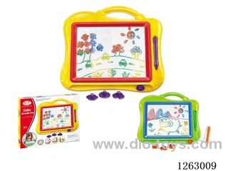 Colour magnetic powder board