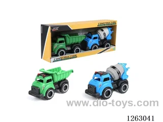 2PCS inertia engineering vehicles (tipping bucket, mixing)
