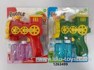 BO 10 Holes Train Bubble Gun with 2 pcs 60ML bubble water in blister card