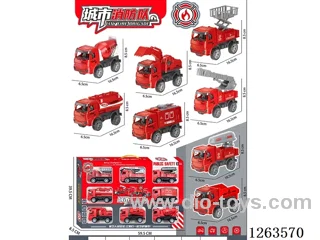 Firefighting Construction Vehicles (9-Piece Set)
