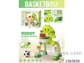 2-in-1 Basketball Hoop/Soccer Goal W/L/M not included battery