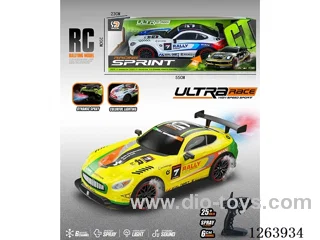 2.4G 6ch 1:10 rc car W L/M/spray included battery 2 colors