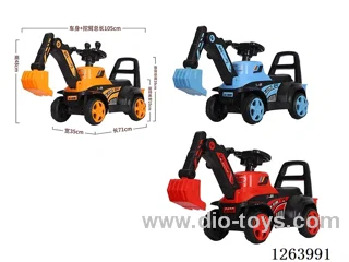 Electric Kids' Car W L/M - Manual Digging Arm - Single Drive