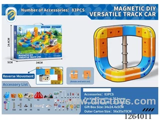 Magnetic DIY Transformable Track Car 83PCS included battery