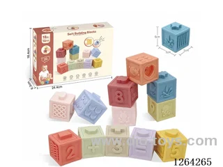 Soft Rubber Zodiac Sign Number Building Blocks 12PCS